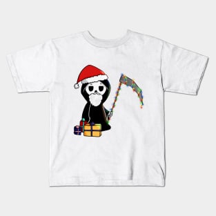 Christmas Grim Reaper Kids T-Shirt